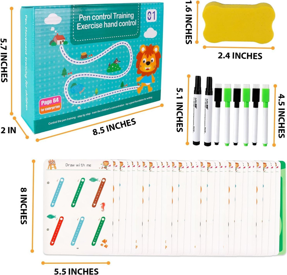 Scribble Smart Reusable Workbook, Fast-Track Young Minds, Little Curious Mind...