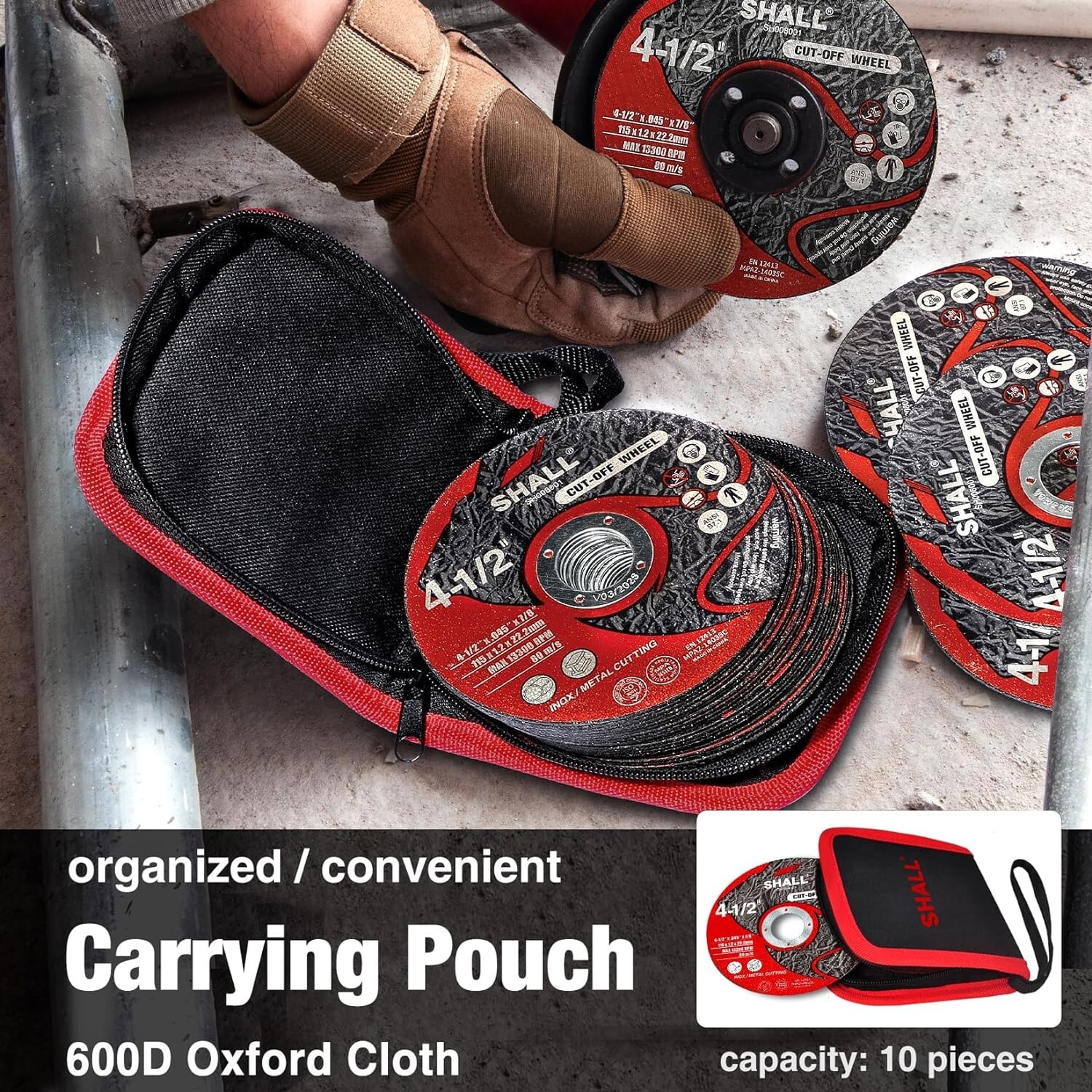 SHALL 50-Pack Cut Off Wheels 4 1/2 x 7/8 Inch,Angle Grinder Fast Cutting Disc