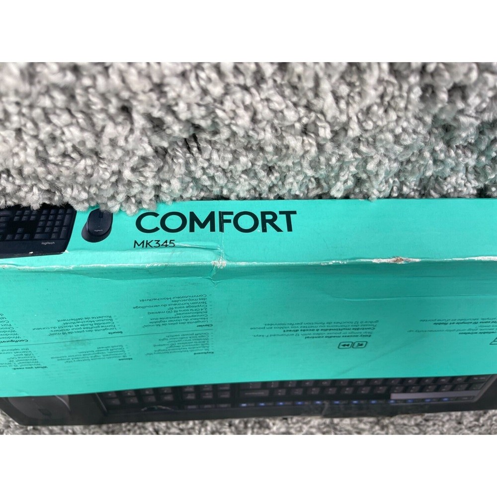 Logitech Comfort MK345 Black Wireless Keyboard And Mouse Combo Windows OS
