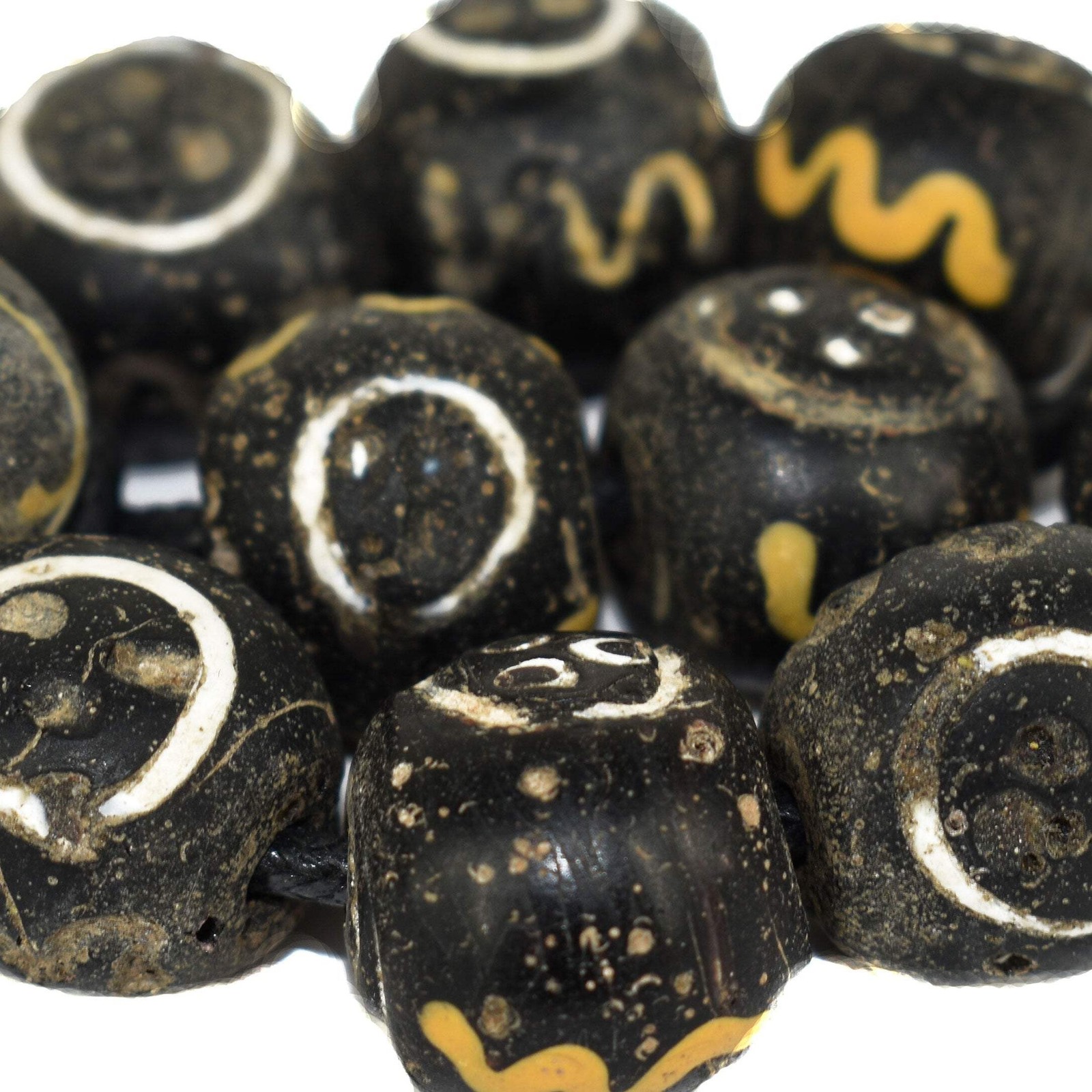 10 Baule Face Venetian Trade Beads
