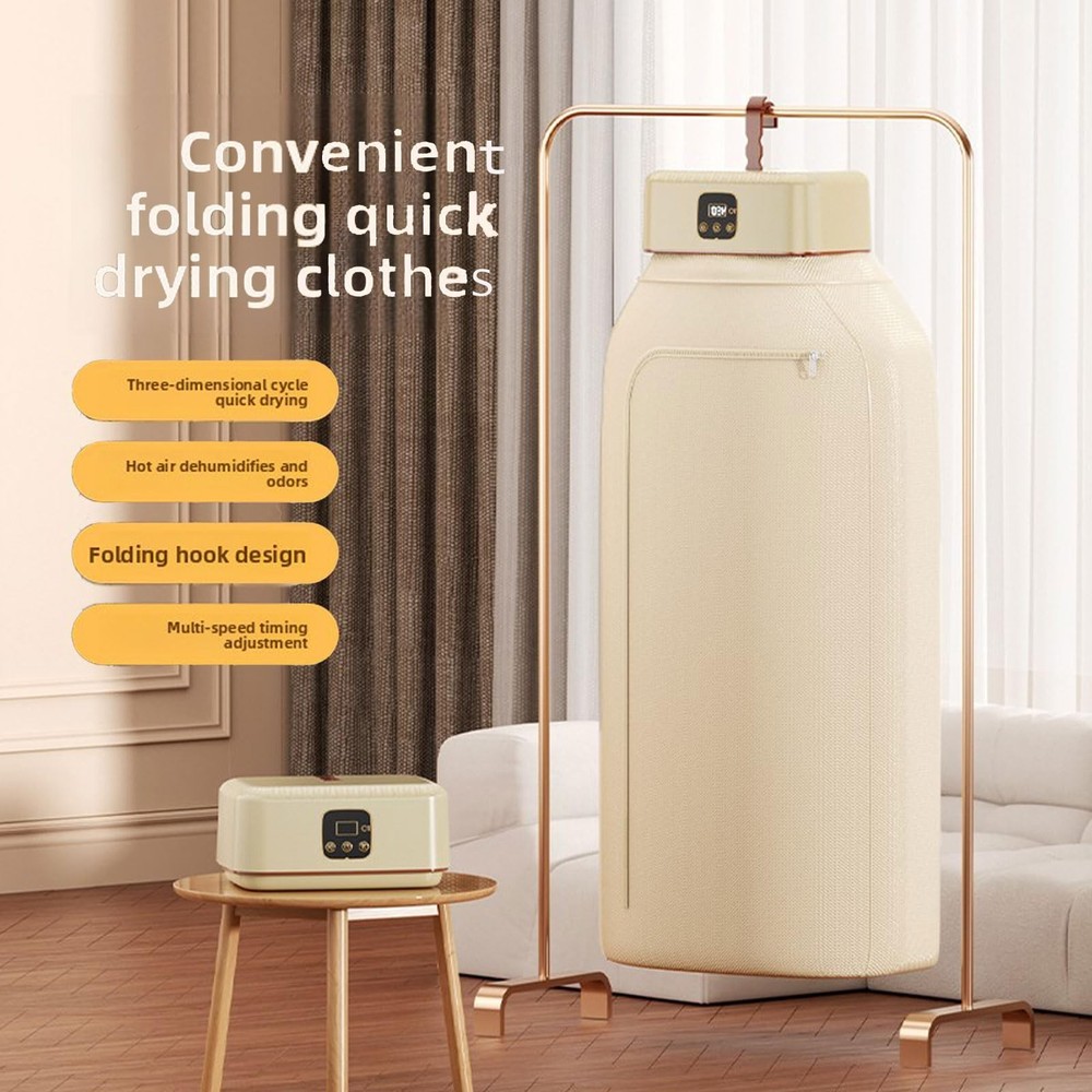 Portable Dryer Mini Compact 600W Adjustable Timer Quiet Fast Machine