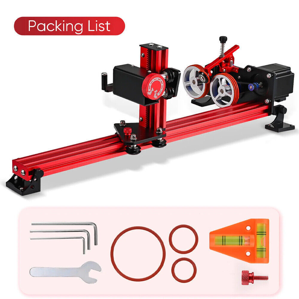 4 Wheel Lift Rotary Axis For CO2 Laser Engraver Cylinder Surface 360° Rotation