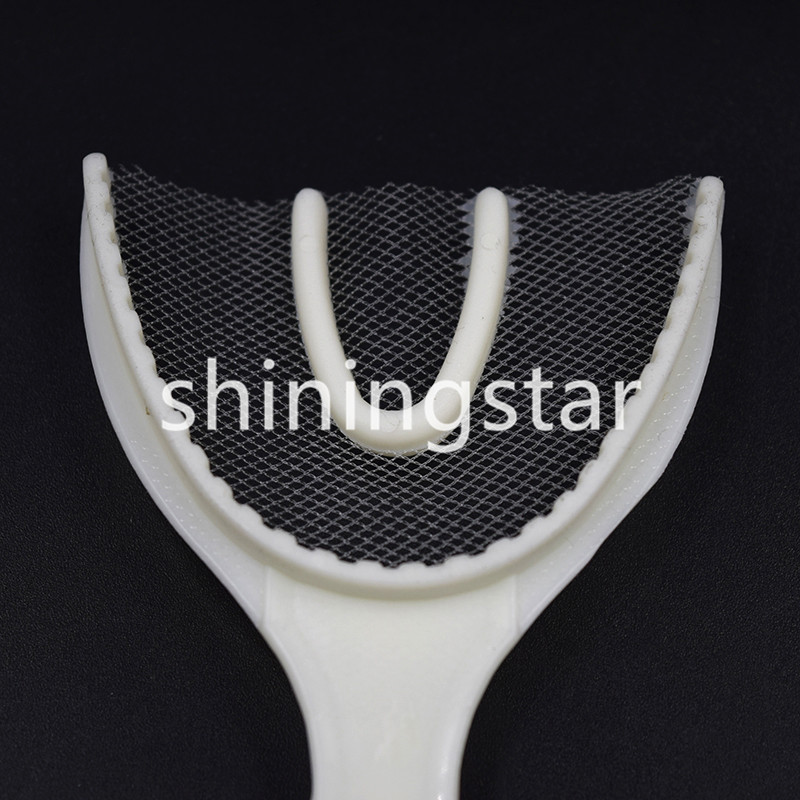 50 Pcs Dental Bite Registration Disposable Impression Trays 5 Types Net Bottom