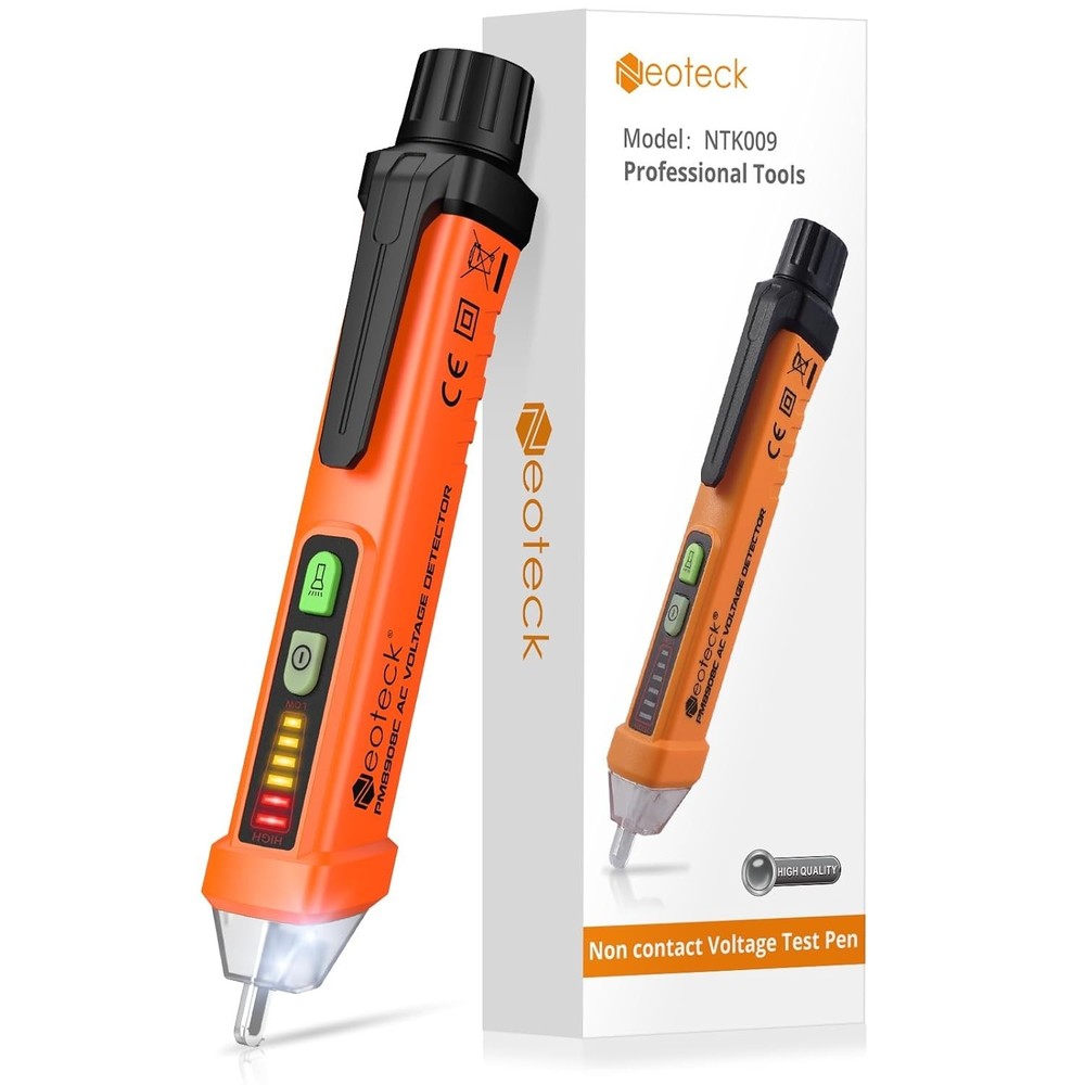 Professional Non-Contact Voltage Tester with Integrated Flashlight & Buzzer