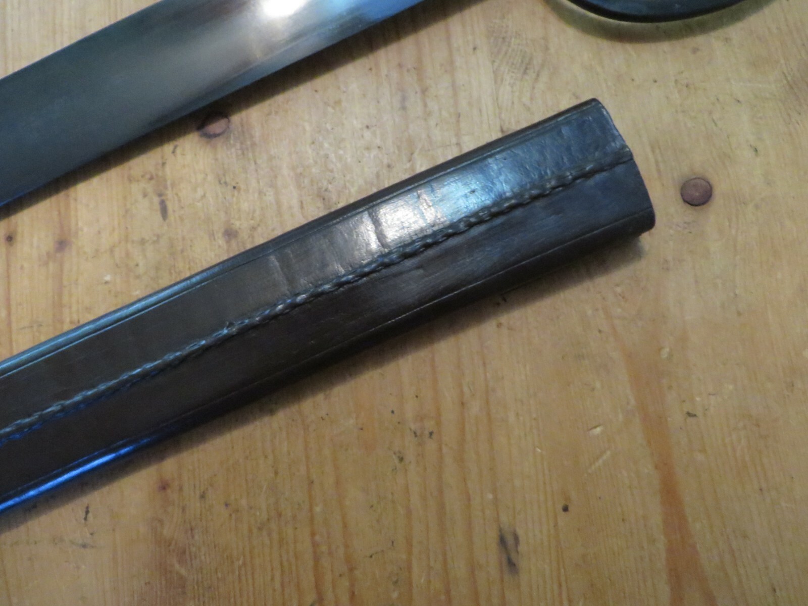 Alabama Confederate Bowie Knife with Leather Sheath, New