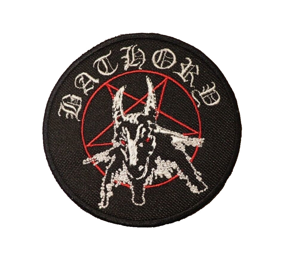 Bathory Patch Embroidered Iron/sew on Black Metal Patch