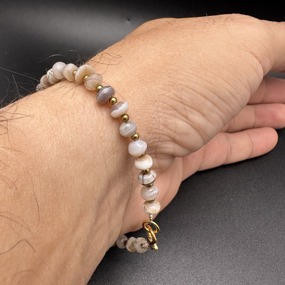 Ancient Old Soleimani Agate Beads Bracelet