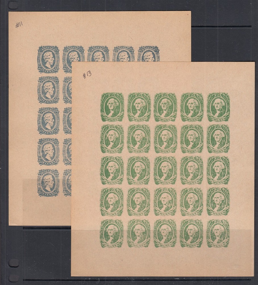 TASCO (Springfield) Confederate "reprints" full sheets - near complete