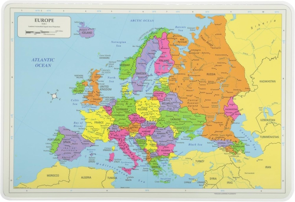 Map Placemat EUR-1