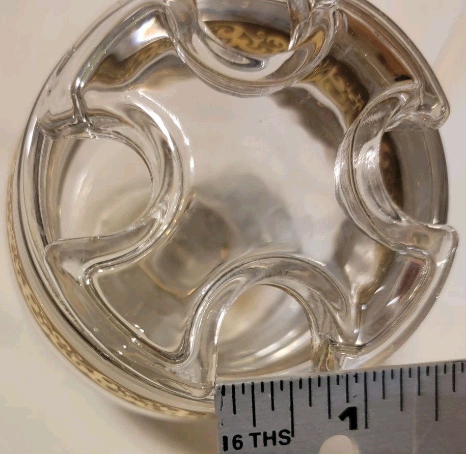 Vintage Gold Trimmed Glass NOBILITY Soap Dish, Tray, & Toothbrush Holder