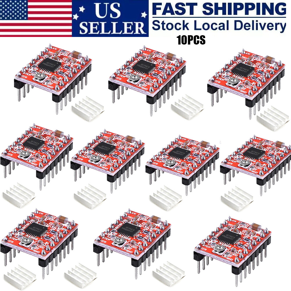 10Pcs A4988 Stepper Motor Driver Module for 3D Printer RepRap StepStick Arduino