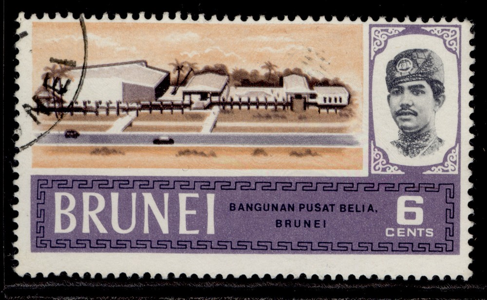 BRUNEI QEII SG175, 6c, FINE USED.