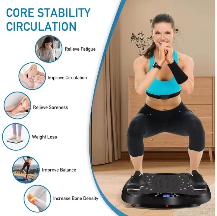 Vibration Plate Exercise Machine with Remote Control, Vibration Platform, Who...