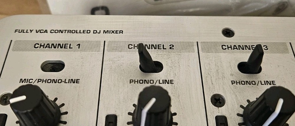 Behringer Model VMX-300 3 Channel Pro DJ Mixer VCA Controlled - POWERS ON - READ
