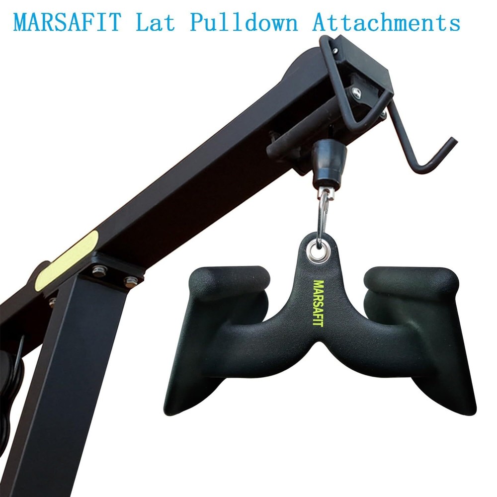 Pulley Cable Machine Attachments Rowing Bicep Curl Tricep Lat Pulldown Bar