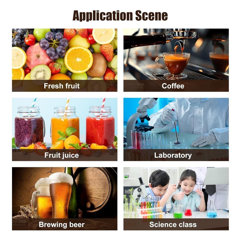 Digital Brix Refractometer Brix Meter Lab Refractometer ±0.5 Brix/1℃ Accuracy...