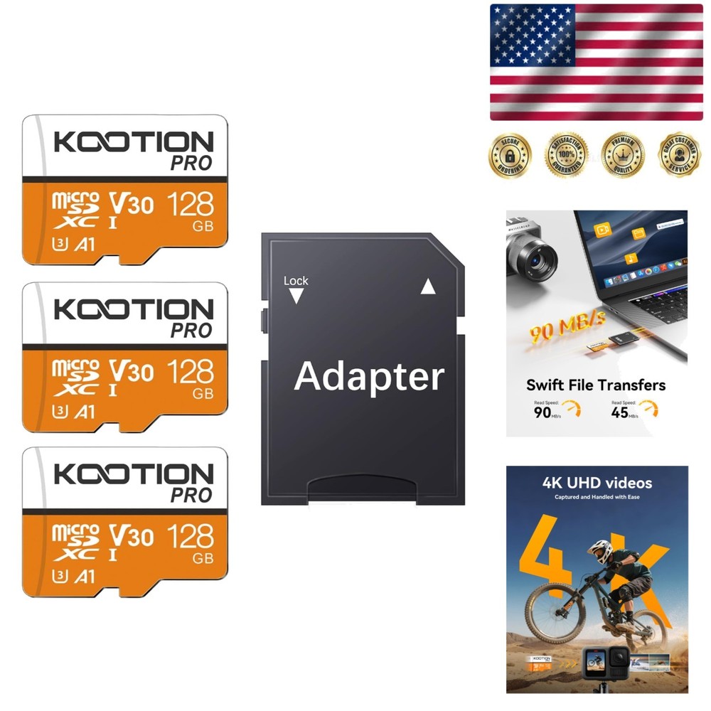 UHS-I MicroSDXC 128GB 3 Pack - Ultimate Durability for Action Cameras & Drones