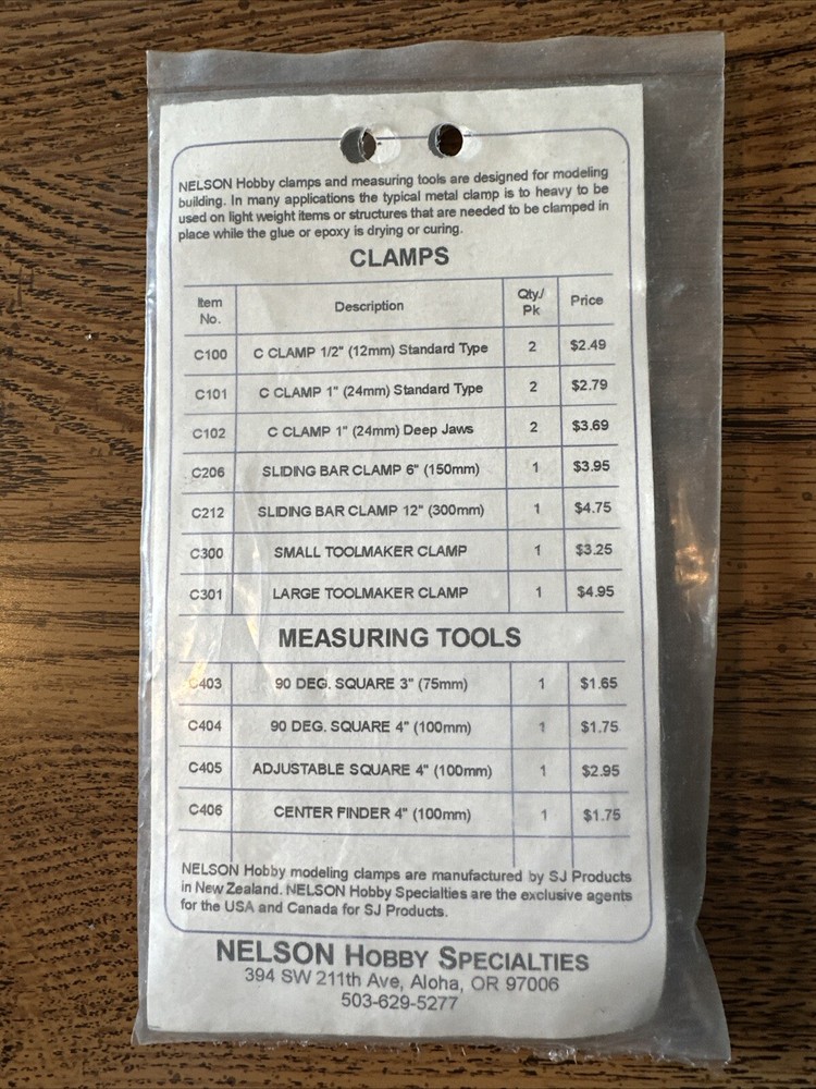 Nelson Hobby | Modeling Clamp
