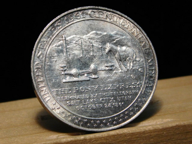 Pony Express Termination Centennial 1961 So-called dollar struck in silver
