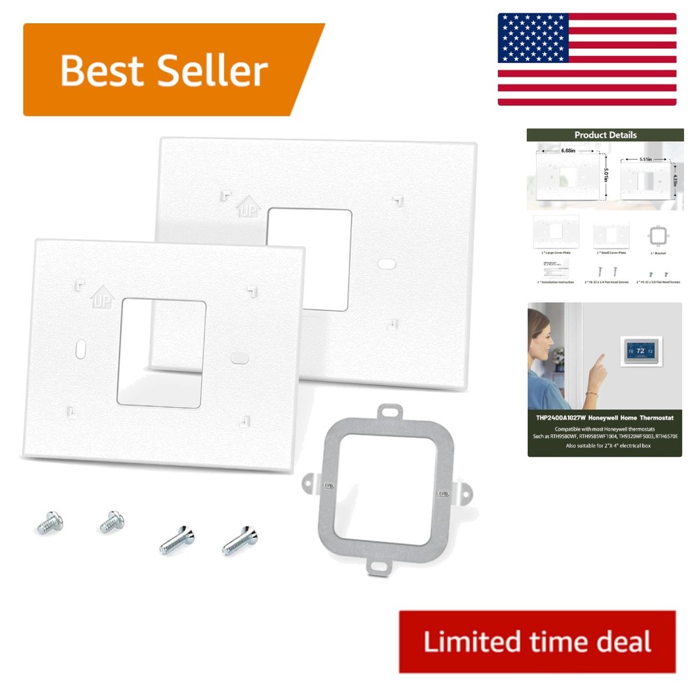 Compatible Honeywell Thermostat Wall Plate with Efficient Cover-Up Functionality