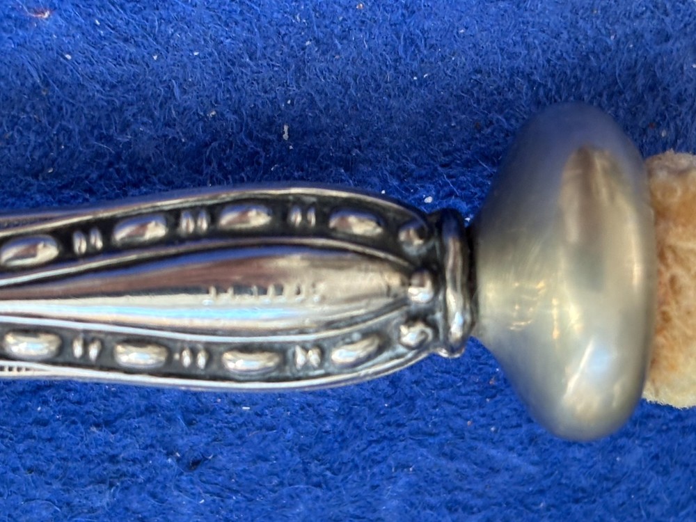 STAMP, SPONGE, LETTER, STAMP, E STERLING SILVER