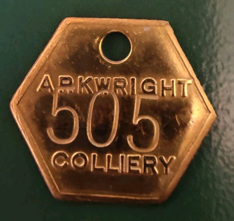ARKWRIGHT COLLIERY TOKEN / COLLIERY PIT CHECK - marked ARKWRIGHT COLLIERY 505