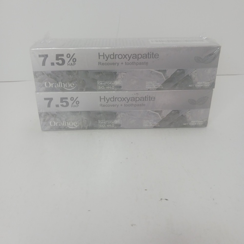 2X 7.5% Whitening Toothpaste Hydroxyapatite for Sensitive Teeth Mint Flavor