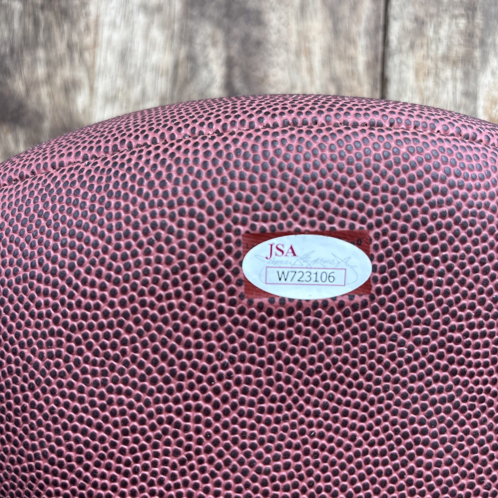 Jack Youngblood Signed Stat Football, JSA, Blood Inscription + HF 01