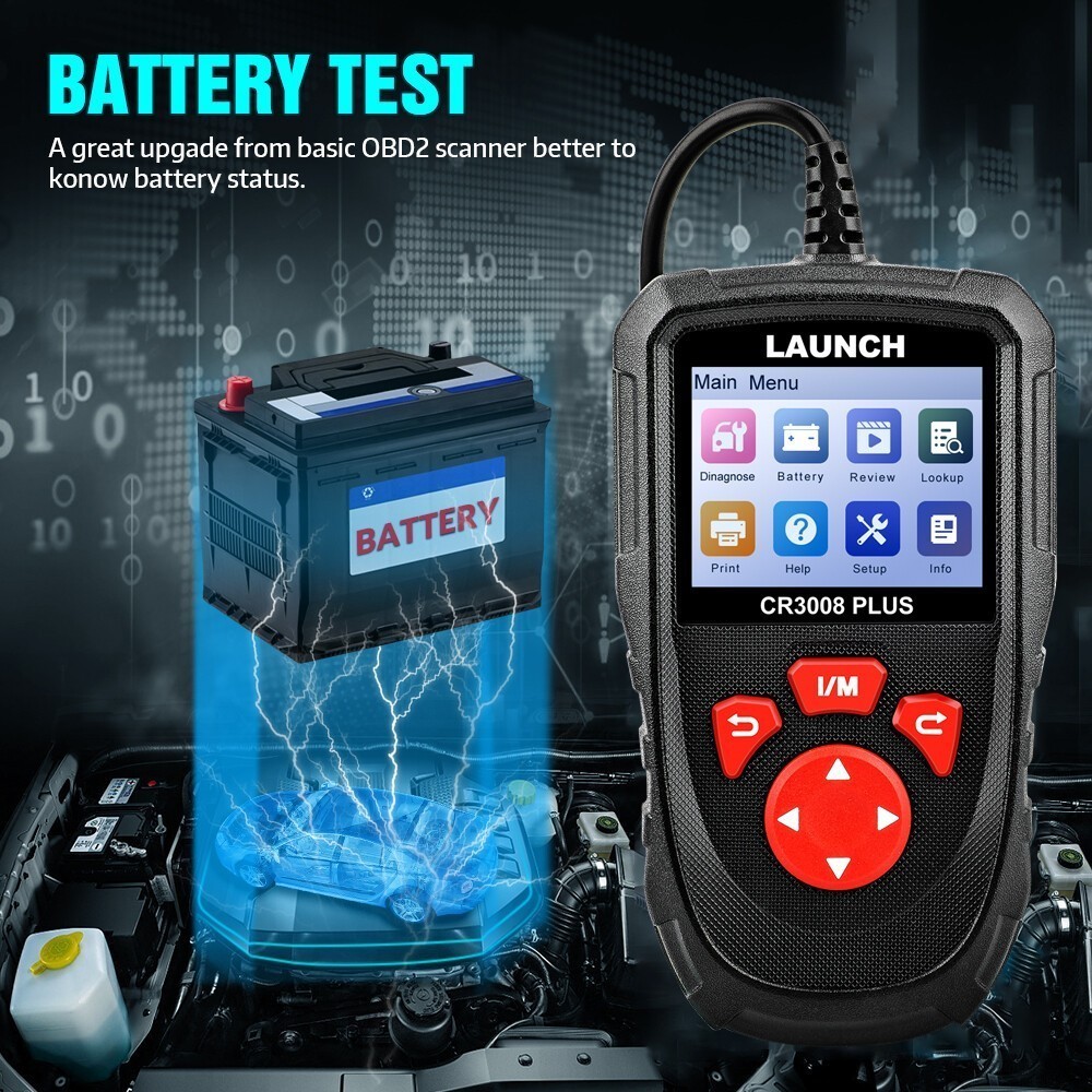 LAUNCH CR3008+ FULL OBD2 Scanner Reader Car Diagnostic Tool Check Engine Fault