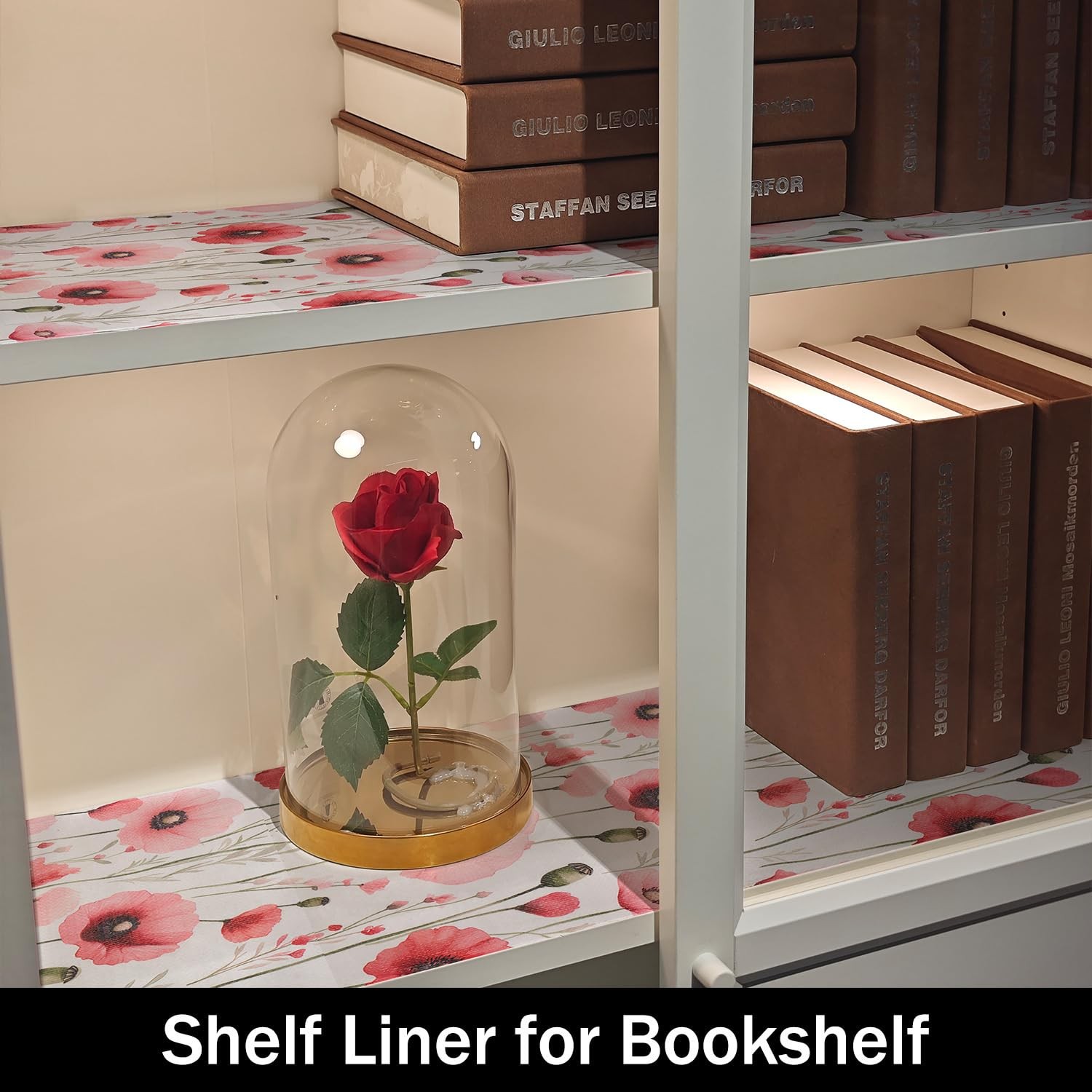 Floral Shelf Liners Strong Non-Slip and Non Adhesive Shelf and Drawer Liners ...