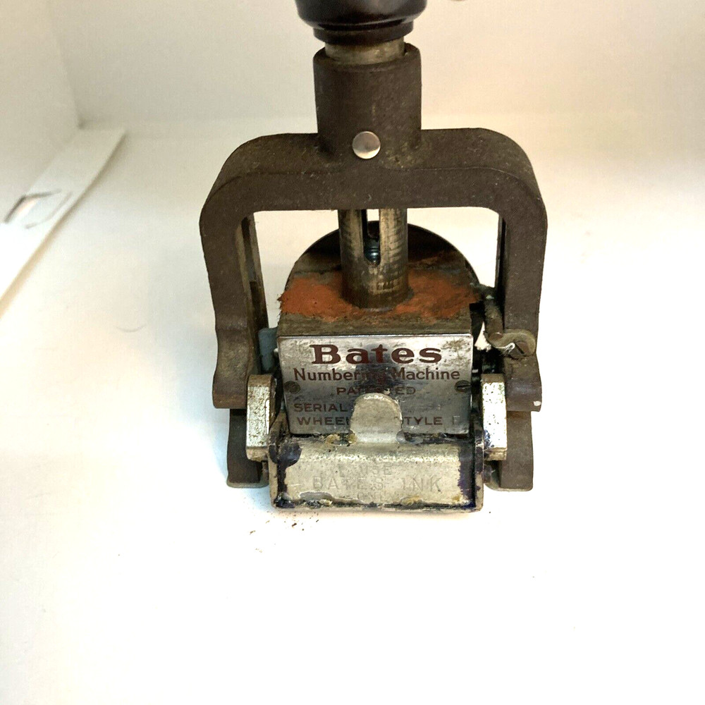 Vintage Bates Numbering Machine Stamp Wheels 6 Style E