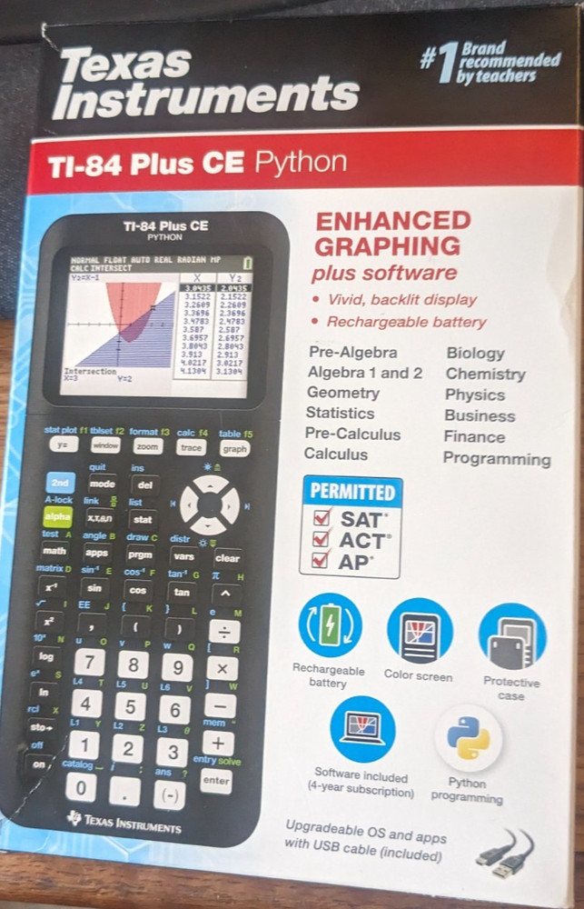 Texas Instruments TI-84 Plus CE Python Graphing Calculator – Brand New