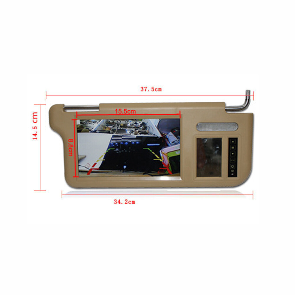 7" Car LCD Rear View Mirror Screen Monitor DVD/VCD/GPS/TV Sun Visor Left/Right