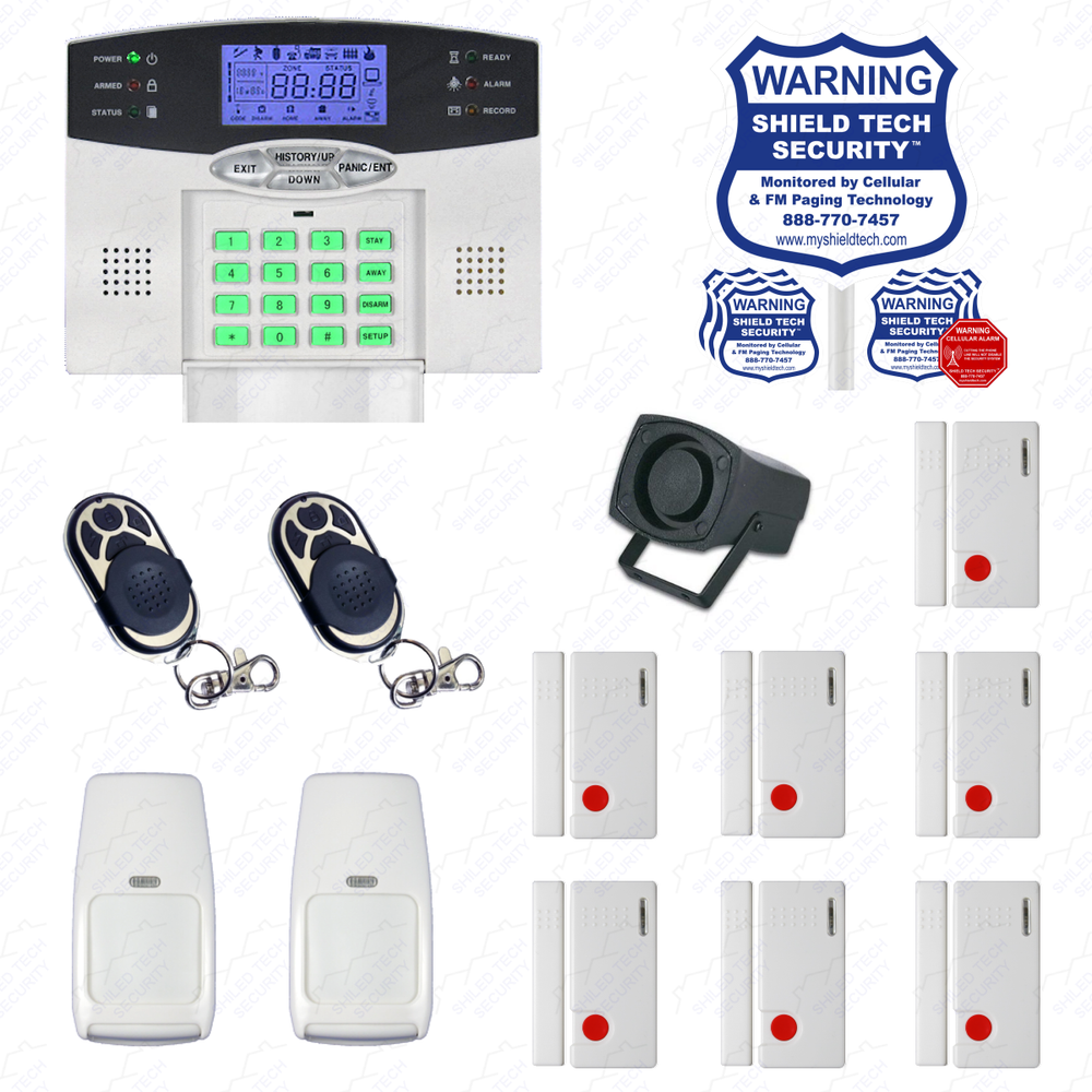 Wireless House Alarm Kit Security System Voice Prompt Backlit Screen US Plug HA