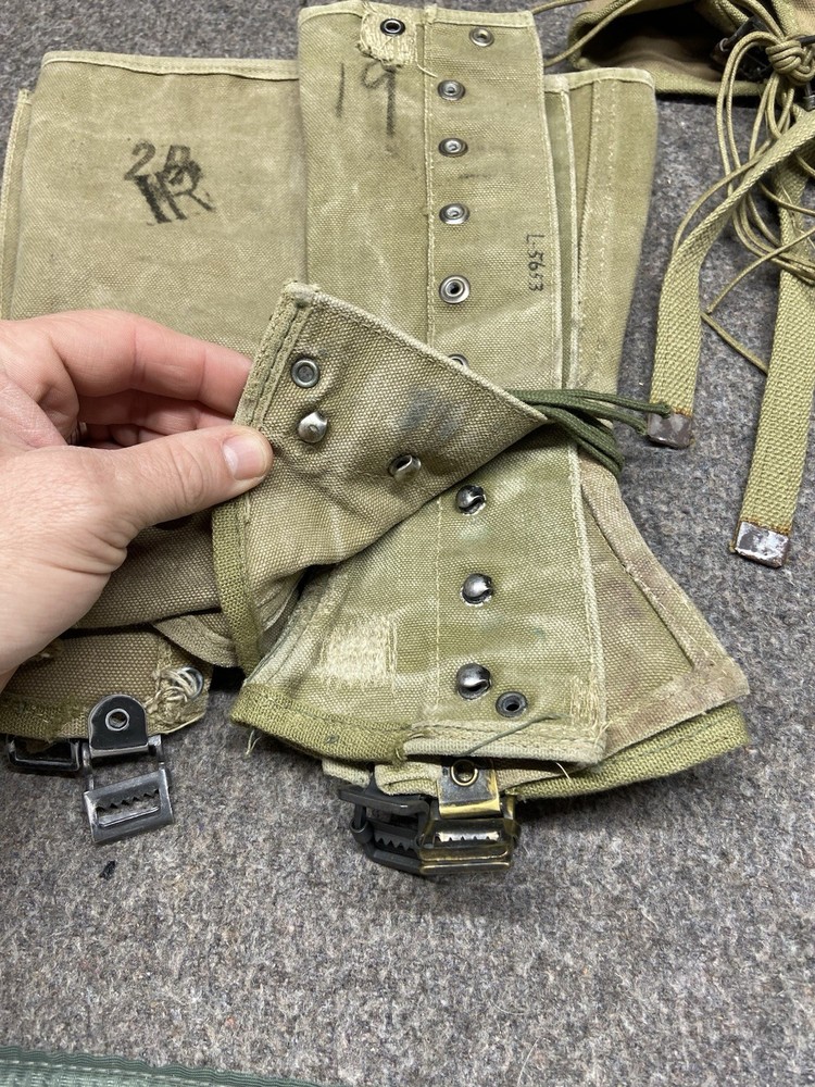 VTG WW2 Era US Army M1938 Field Leggings Gaiters Various Sizes AS IS
