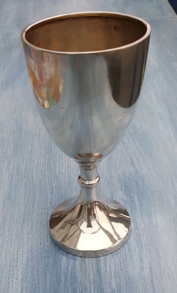 SOLID SILVER WINE GOBLET CUP 101gm BIRMINGHAM 1937