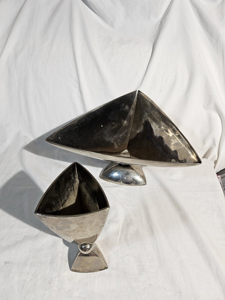 Namford Silverplated Triangular Bowl & Wine Cup Brass Collectible 🔥