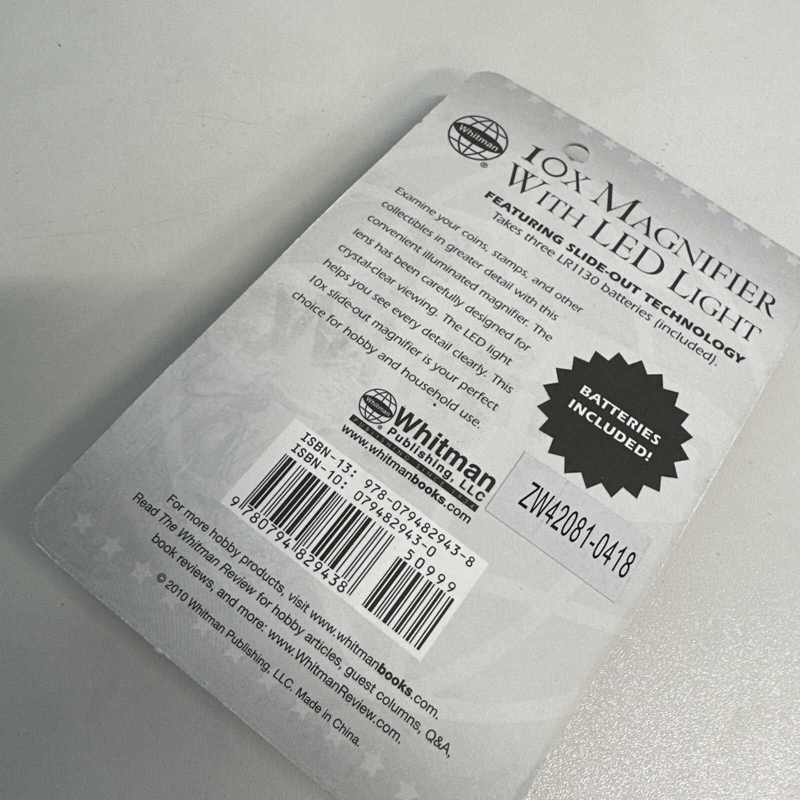 Coin Collector 10X Magnifier Pull Out Loupe 23mm W/ Led Best Value Bills Whit U