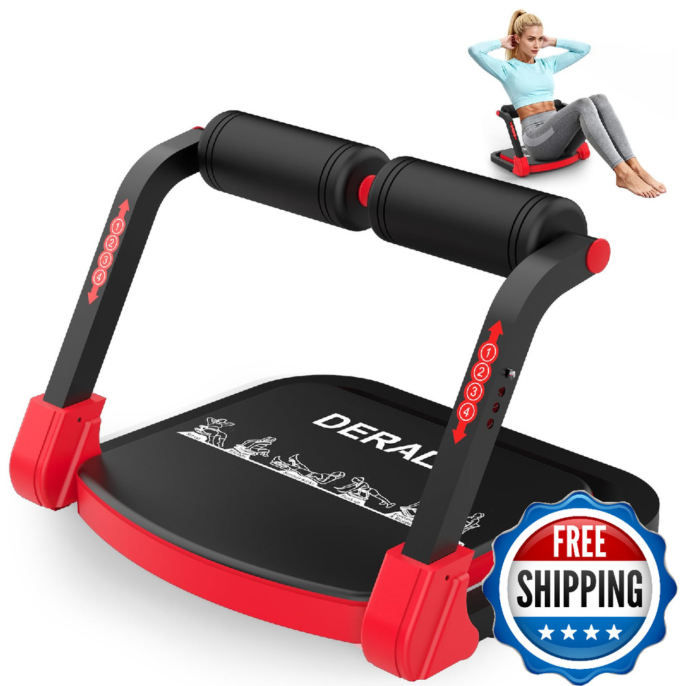 DERACY Sit Up Exercise Equipment, Adjustable Ab Machine, Multi-Functional Sit Up