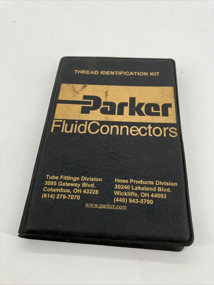 Parker Fluid Hydraulic Thread Identification Kit Caliper Set Thread Profiles  TG