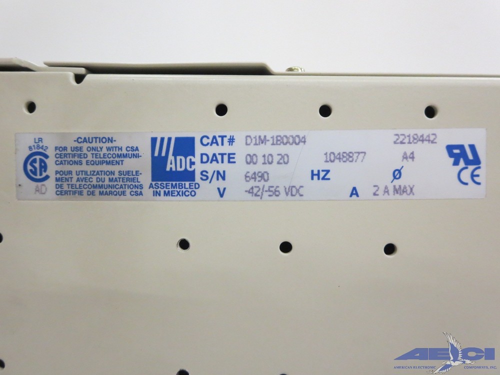 ADC 84-POSITION DSX PANEL CROSS CONNECT D1M-1B0004
