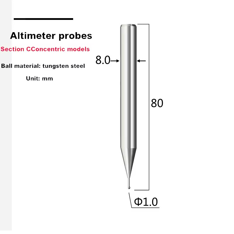 Height Measuring Instrument Probe 1mm Ball tip Probe insert Stylus Carbide Ball