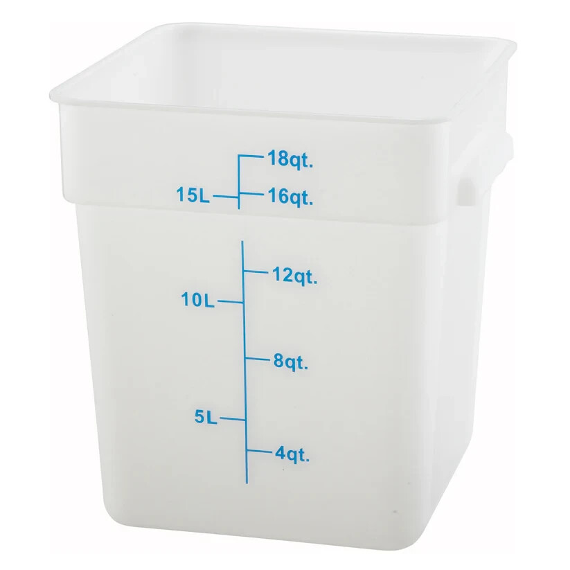 Winco D.W.L. Winco Polypropylene Storage Container 18 qt