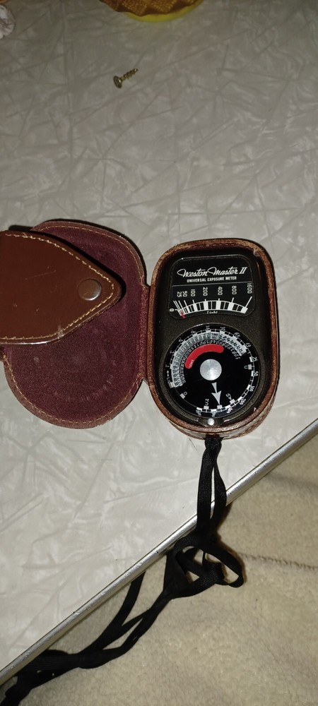 Vintage WESTON MASTER III Light Meter In Fitted Leather Case UNTESTED