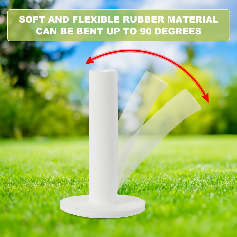 Rubber Golf Tee, 8 Pack 3 Inch Golf Tees Training Tee, White