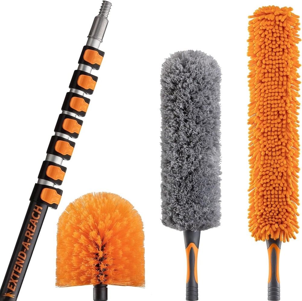 High Duster Kit 36ft 30ft Pole Telescopic Cobweb Feather Ceiling Fan