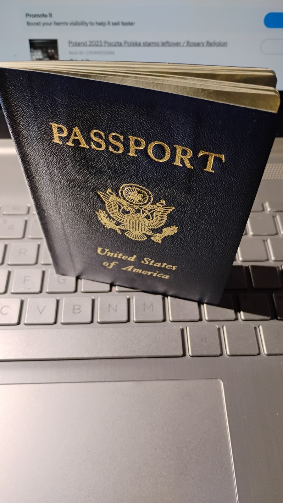 VINTAGE PASSPORT USA 1987 INK STAMPS