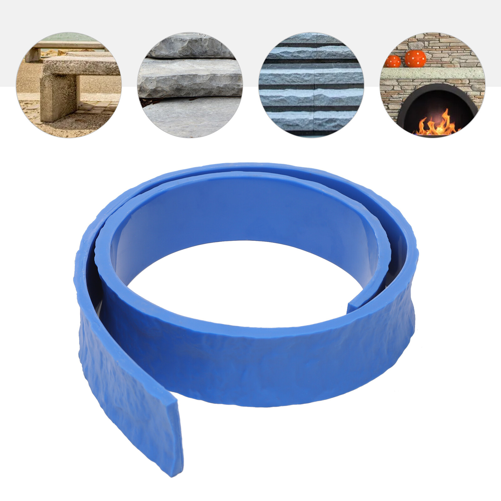 Texture Molds Chiseled Edge Concrete Countertop Edge Form Liner 230*10*2cm