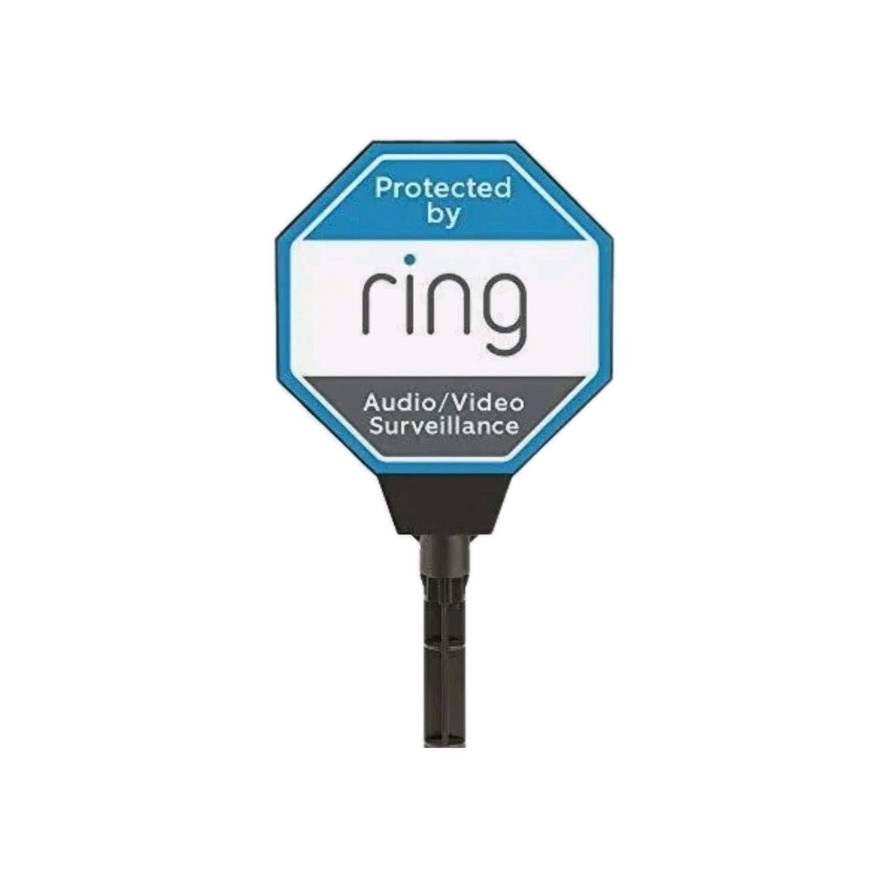 Ring Solar Security Sign Illuminated & Solar Powered Complete