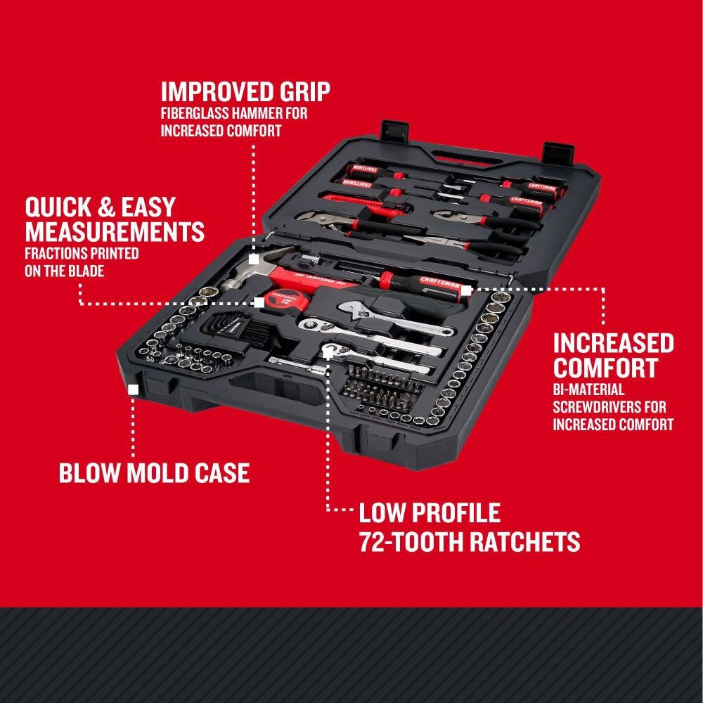 Craftsman 102Pc Mixed Mechanics Tool Set